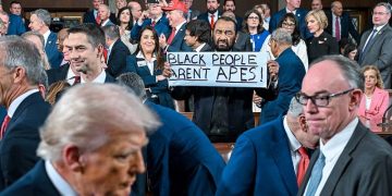 Al Green ejected from Trump primetime address again — this time with protest sign